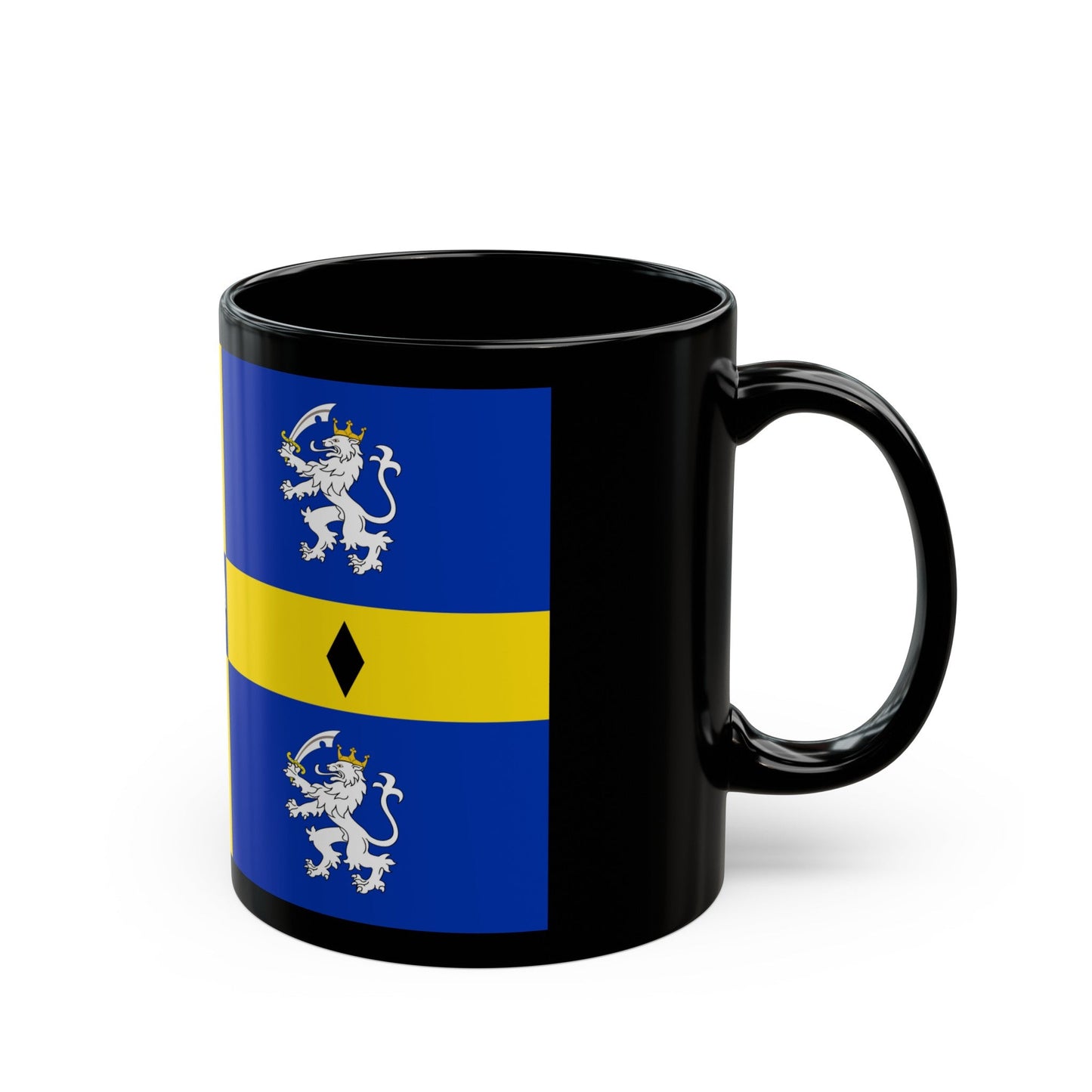 Flag of Durham County Council UK - Black Coffee Mug-The Sticker Space