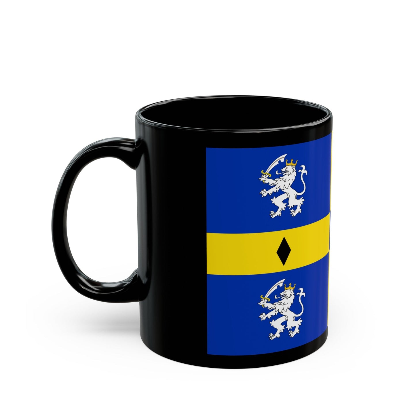 Flag of Durham County Council UK - Black Coffee Mug-The Sticker Space