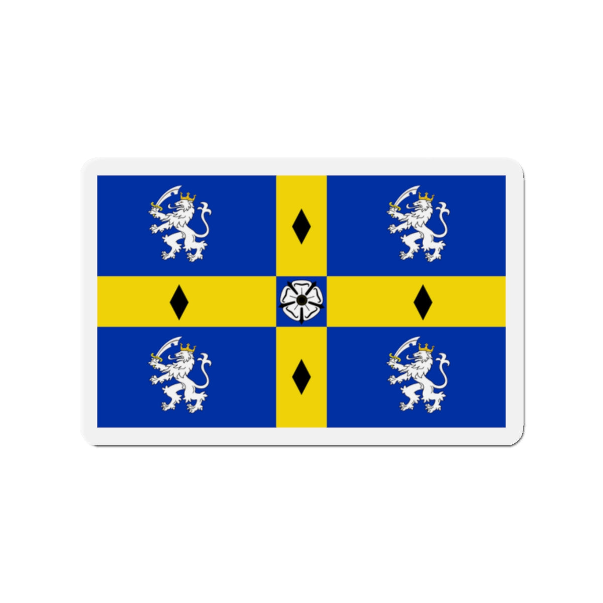 Flag of Durham County Council UK - Die-Cut Magnet-2" x 2"-The Sticker Space