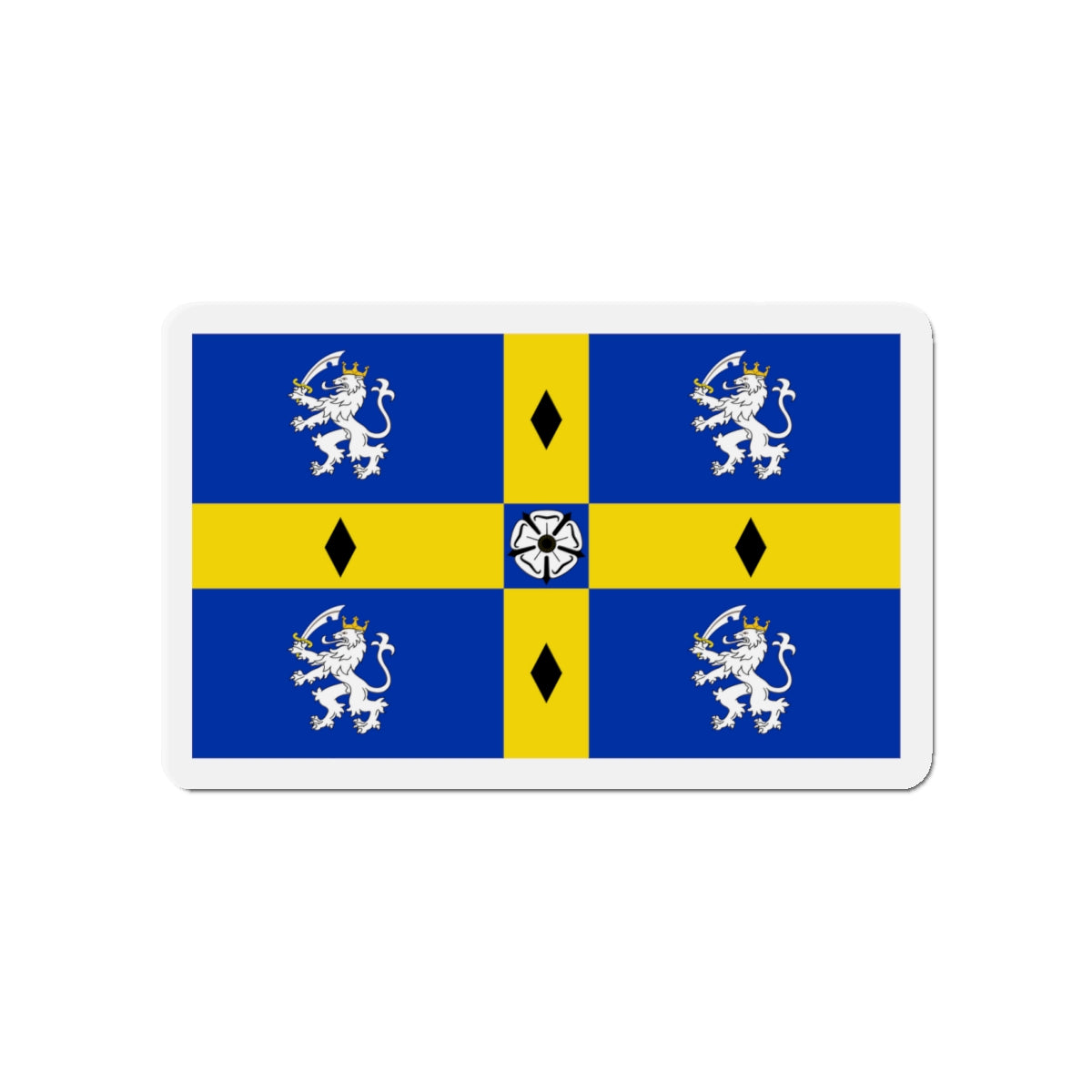 Flag of Durham County Council UK - Die-Cut Magnet-4" x 4"-The Sticker Space