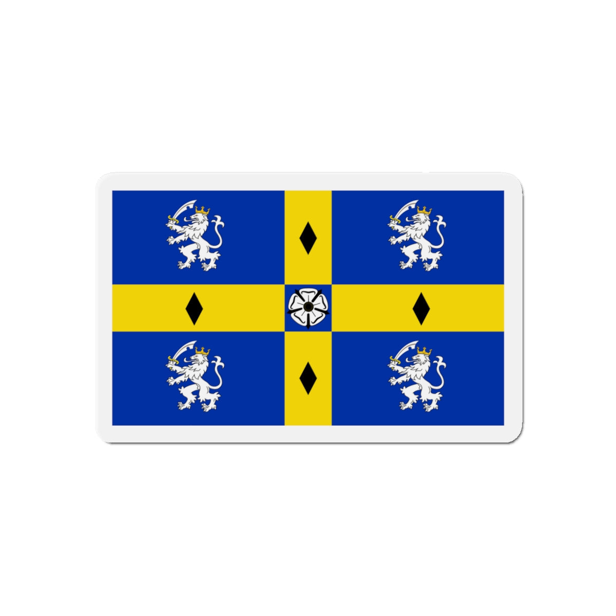 Flag of Durham County Council UK - Die-Cut Magnet-5" x 5"-The Sticker Space