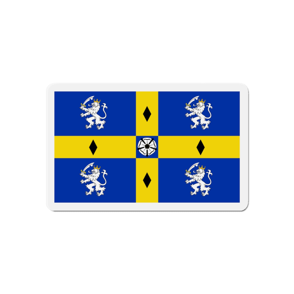 Flag of Durham County Council UK - Die-Cut Magnet-6 × 6"-The Sticker Space