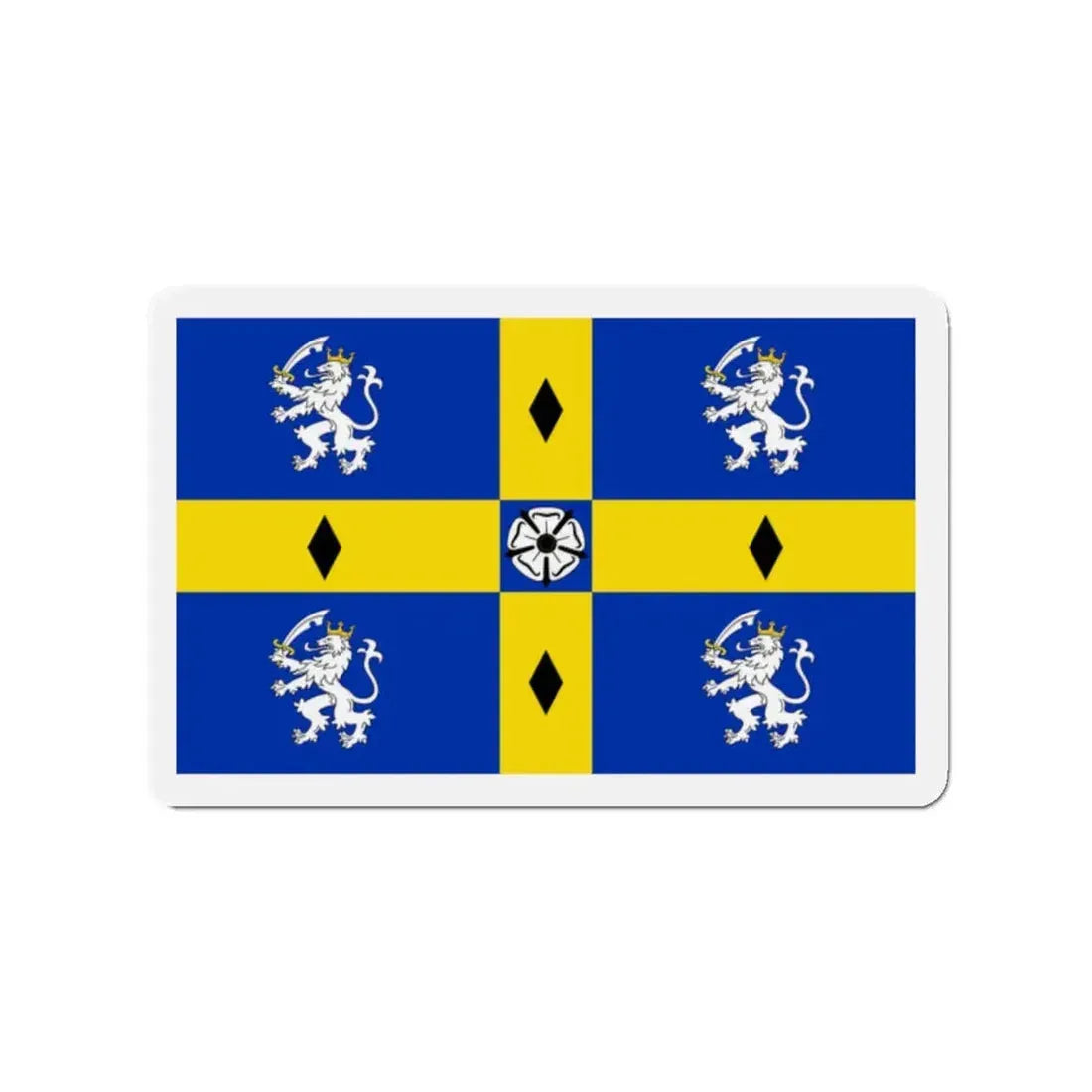 Flag of Durham County Council UK - Refrigerator Magnet 2 Inch - The Sticker Space