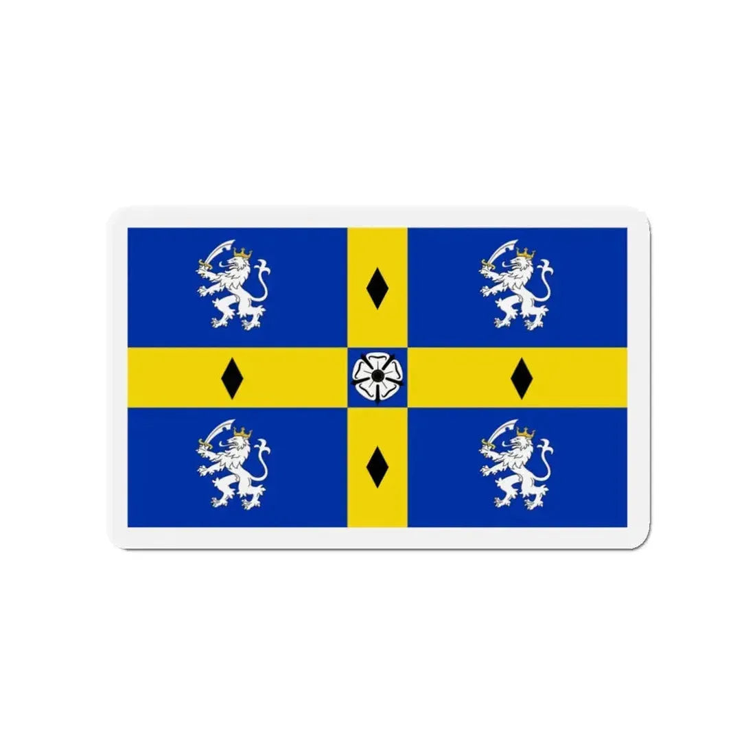 Flag of Durham County Council UK - Refrigerator Magnet 3 Inch - The Sticker Space