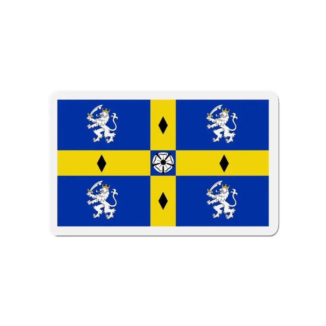 Flag of Durham County Council UK - Refrigerator Magnet 4 Inch - The Sticker Space