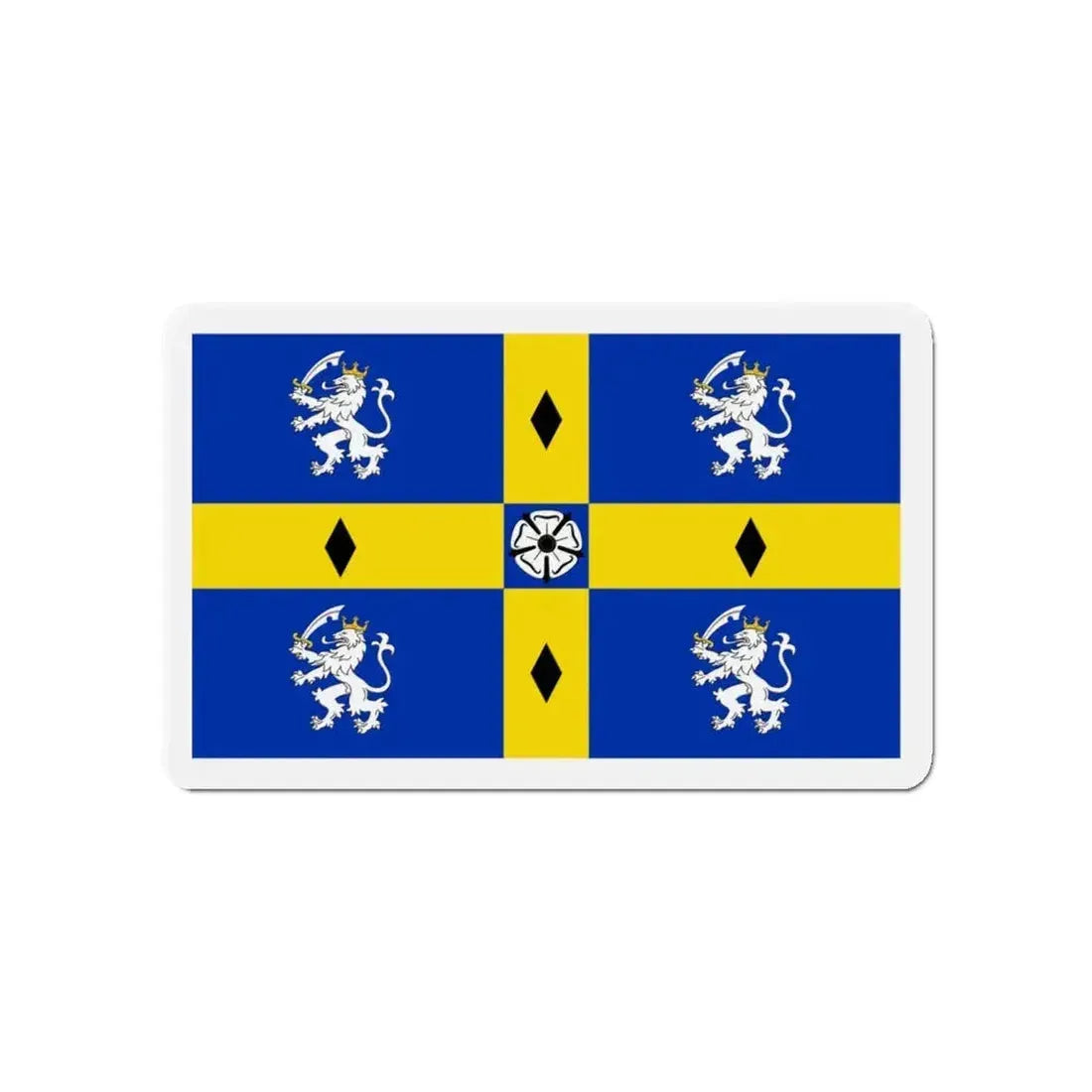 Flag of Durham County Council UK - Refrigerator Magnet - The Sticker Space