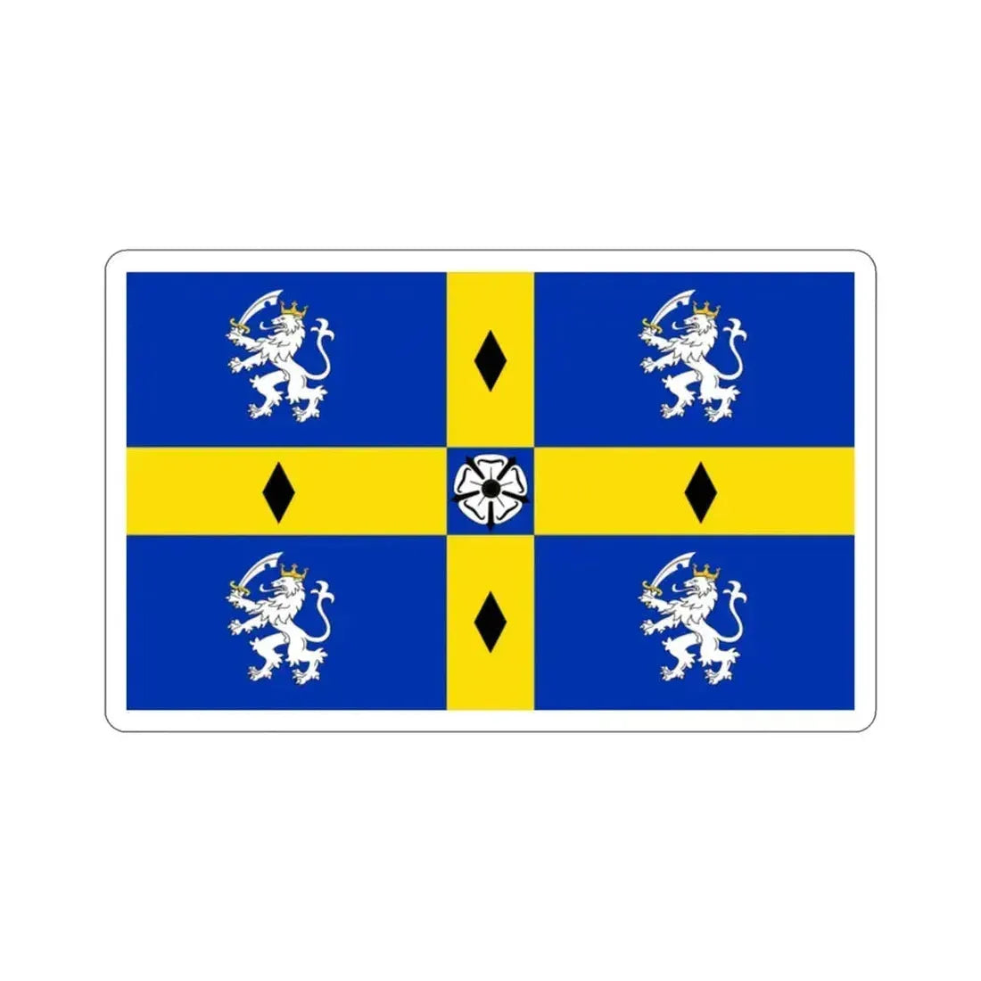 Flag of Durham County Council UK STICKER Vinyl Die-Cut Decal 2 Inch - The Sticker Space