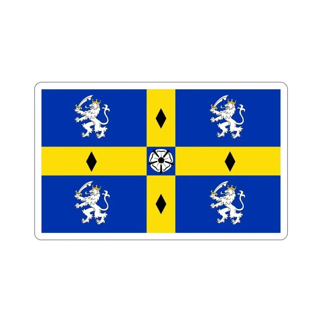 Flag of Durham County Council UK STICKER Vinyl Die-Cut Decal 5 Inch - The Sticker Space