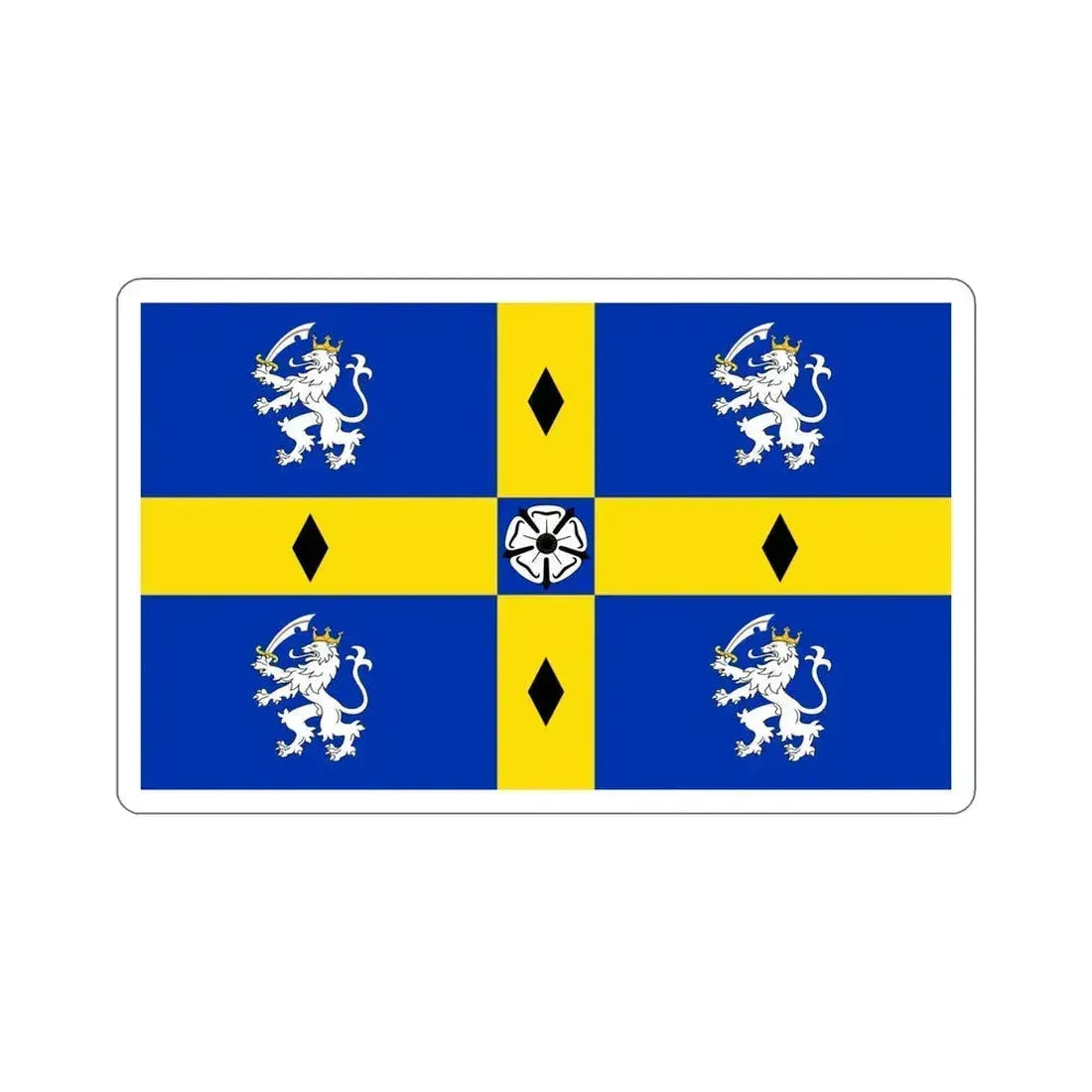 Flag of Durham County Council UK STICKER Vinyl Die-Cut Decal 6 Inch - The Sticker Space