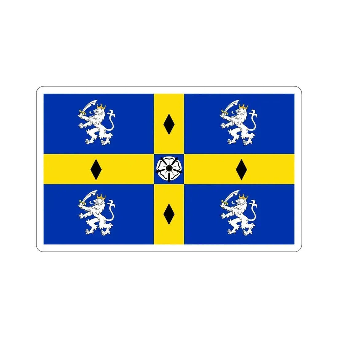 Flag of Durham County Council UK STICKER Vinyl Die-Cut Decal - The Sticker Space