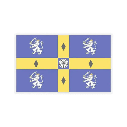 Flag of Durham County Council UK - STICKER Vinyl Kiss-Cut Decal 2 Inch Transparent - The Sticker Space