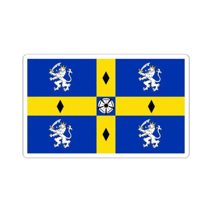 Flag of Durham County Council UK - STICKER Vinyl Kiss-Cut Decal 2 Inch White - The Sticker Space