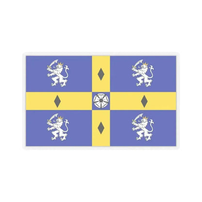 Flag of Durham County Council UK - STICKER Vinyl Kiss-Cut Decal 3 Inch Transparent - The Sticker Space
