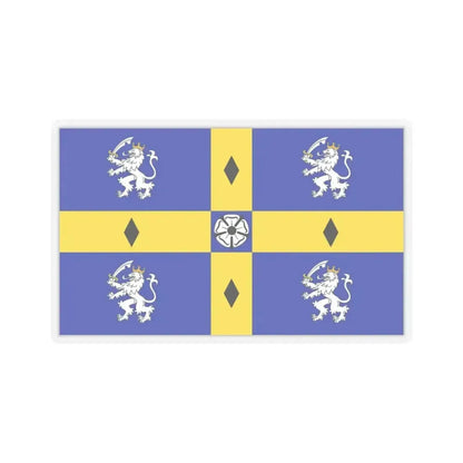 Flag of Durham County Council UK - STICKER Vinyl Kiss-Cut Decal 4 Inch Transparent - The Sticker Space