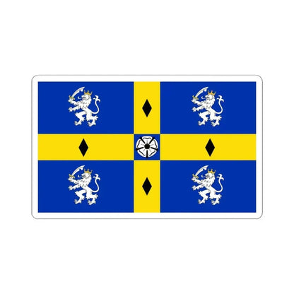 Flag of Durham County Council UK - STICKER Vinyl Kiss-Cut Decal 4 Inch White - The Sticker Space