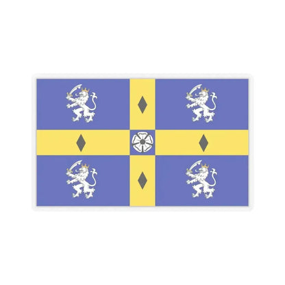 Flag of Durham County Council UK - STICKER Vinyl Kiss-Cut Decal 6 Inch Transparent - The Sticker Space