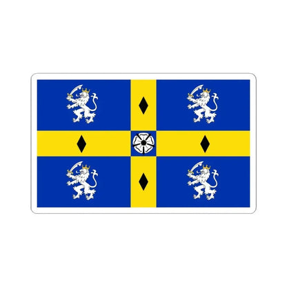 Flag of Durham County Council UK - STICKER Vinyl Kiss-Cut Decal 6 Inch White - The Sticker Space