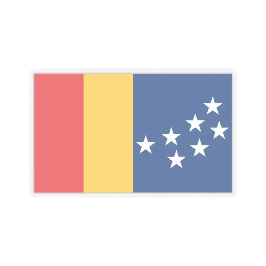Flag of Durham, North Carolina - STICKER Vinyl Kiss-Cut Decal 2 Inch Transparent - The Sticker Space