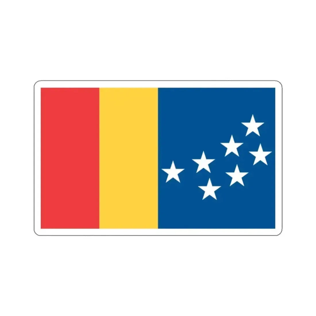 Flag of Durham, North Carolina - STICKER Vinyl Kiss-Cut Decal 2 Inch White - The Sticker Space