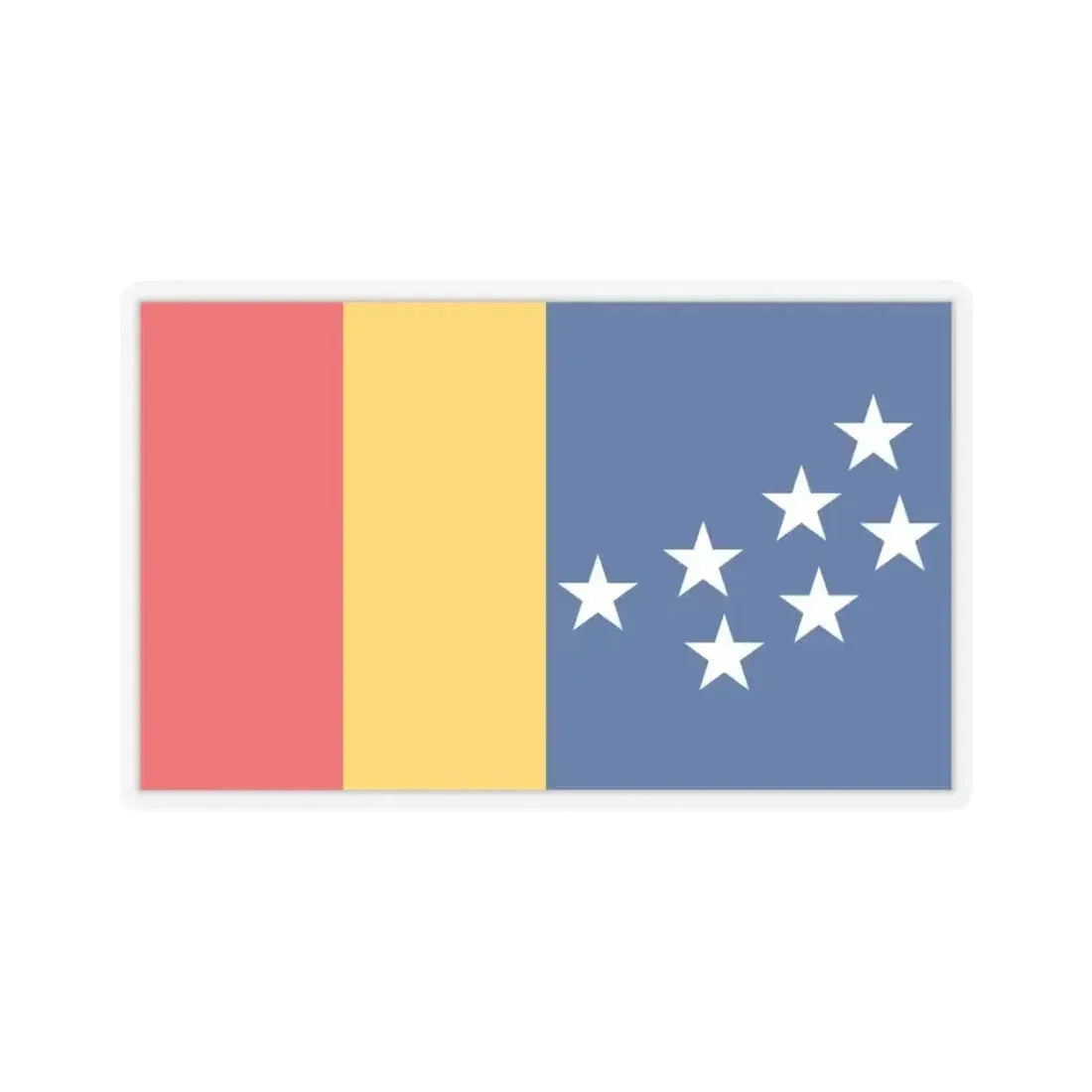 Flag of Durham, North Carolina - STICKER Vinyl Kiss-Cut Decal 3 Inch Transparent - The Sticker Space
