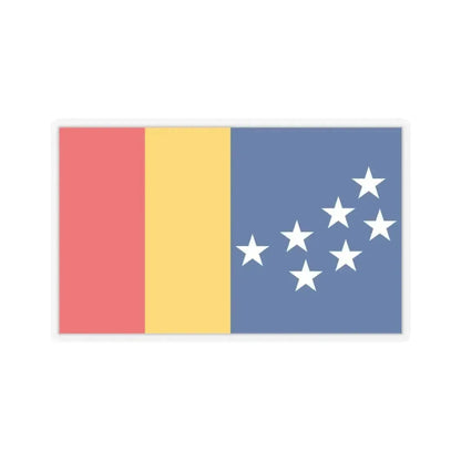 Flag of Durham, North Carolina - STICKER Vinyl Kiss-Cut Decal 3 Inch Transparent - The Sticker Space