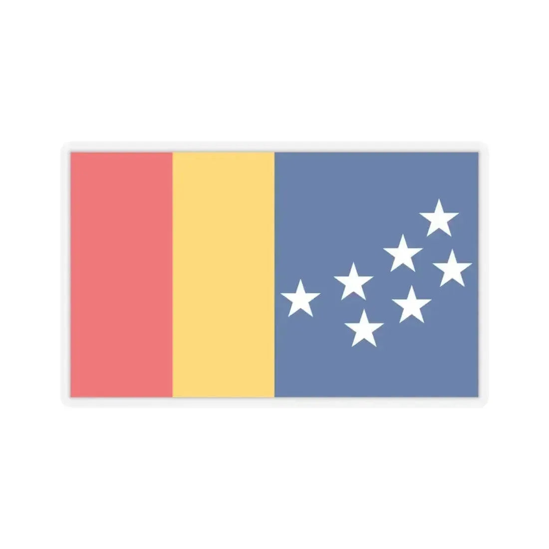 Flag of Durham, North Carolina - STICKER Vinyl Kiss-Cut Decal 4 Inch Transparent - The Sticker Space
