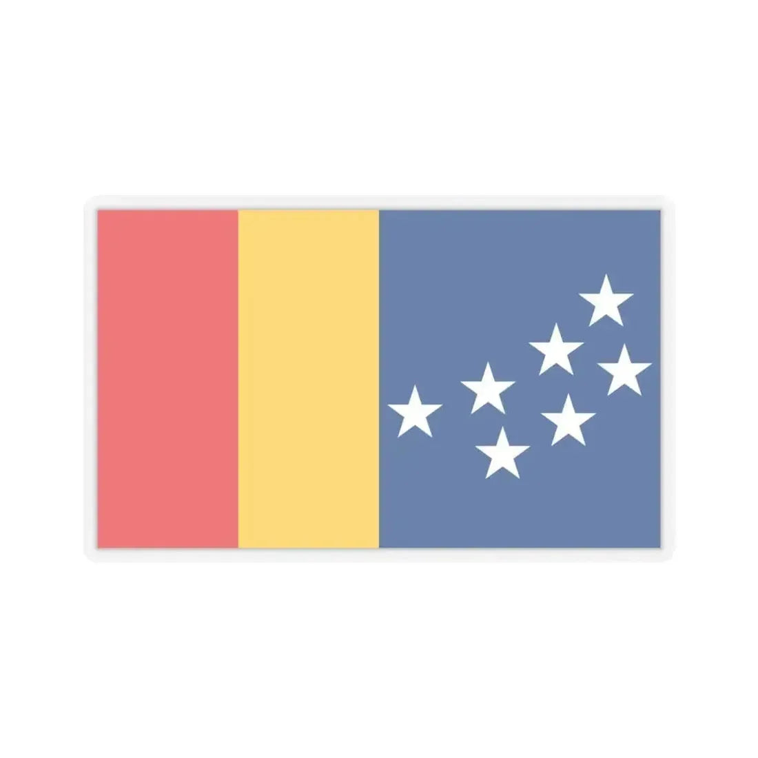 Flag of Durham, North Carolina - STICKER Vinyl Kiss-Cut Decal 6 Inch Transparent - The Sticker Space