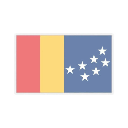 Flag of Durham, North Carolina - STICKER Vinyl Kiss-Cut Decal 6 Inch Transparent - The Sticker Space
