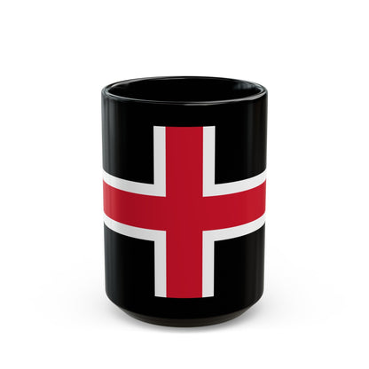 Flag of Durham UK - Black Coffee Mug-15oz-The Sticker Space