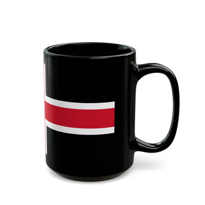 Flag of Durham UK - Black Coffee Mug-The Sticker Space