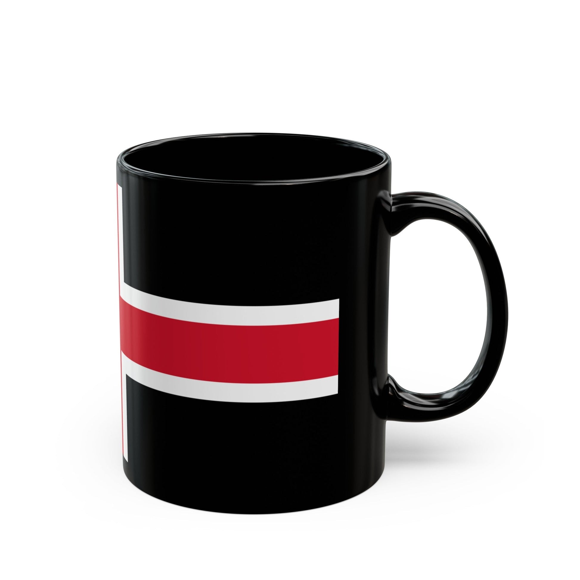 Flag of Durham UK - Black Coffee Mug-The Sticker Space