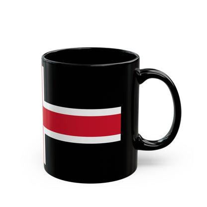 Flag of Durham UK - Black Coffee Mug-The Sticker Space