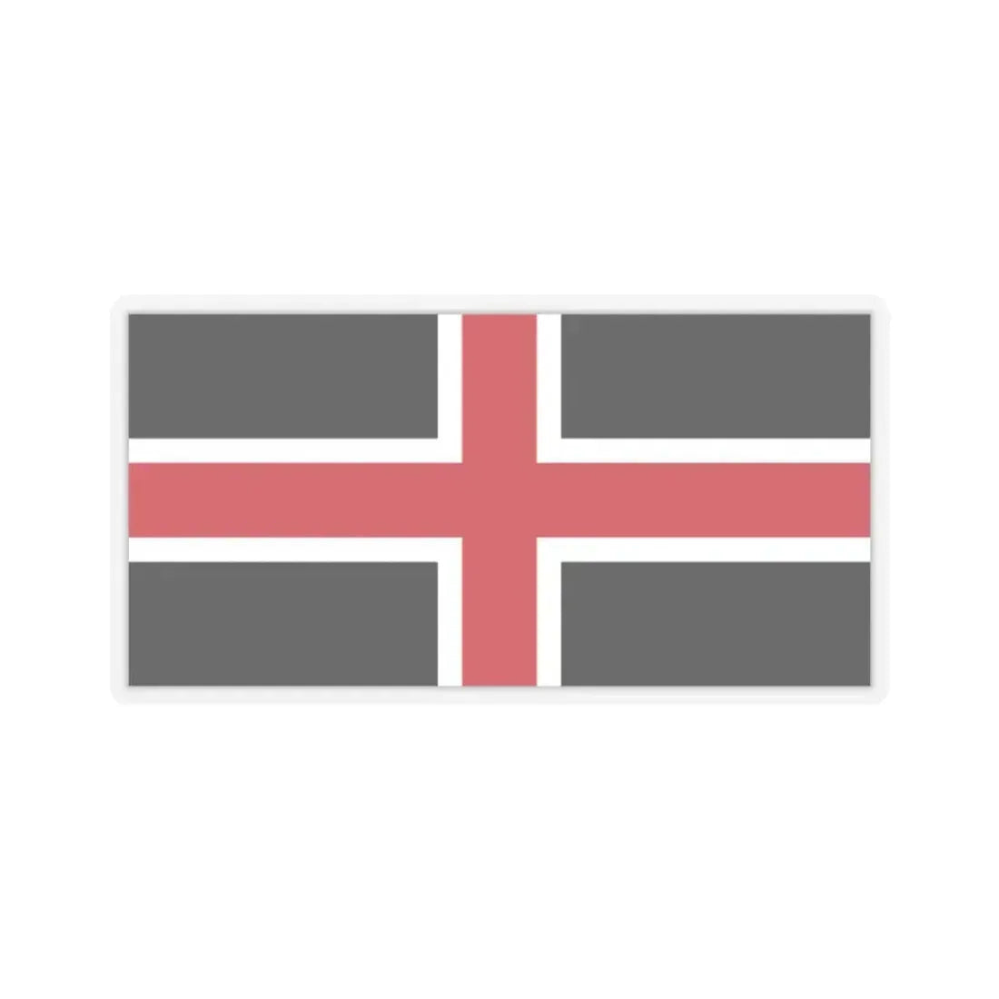 Flag of Durham UK - STICKER Vinyl Kiss-Cut Decal 2 Inch Transparent - The Sticker Space