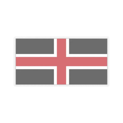 Flag of Durham UK - STICKER Vinyl Kiss-Cut Decal 2 Inch Transparent - The Sticker Space