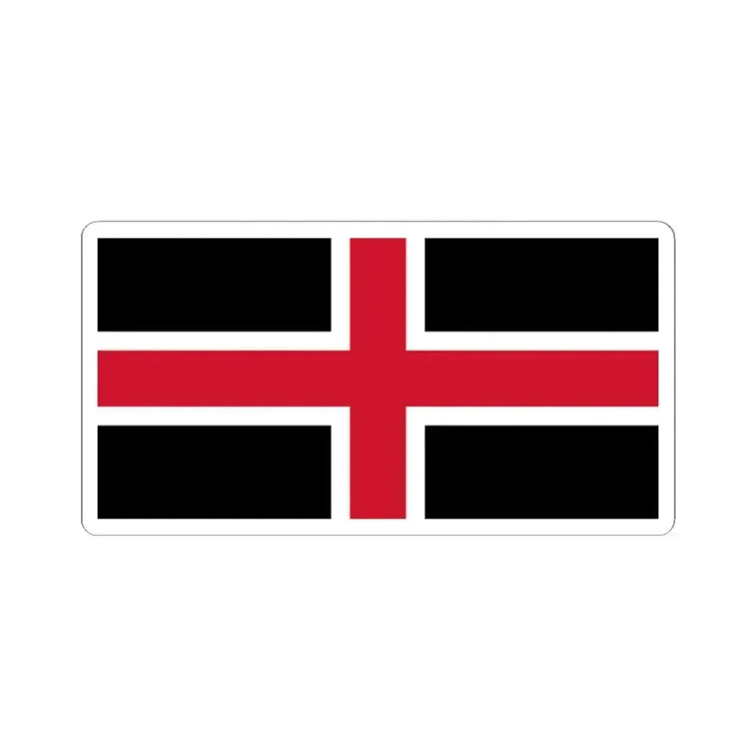 Flag of Durham UK - STICKER Vinyl Kiss-Cut Decal 2 Inch White - The Sticker Space