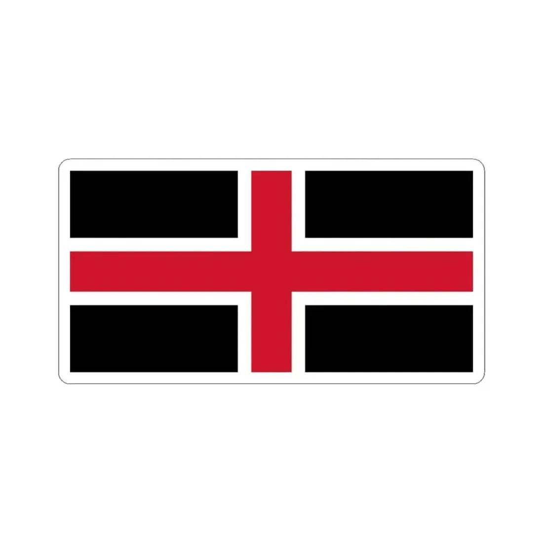 Flag of Durham UK - STICKER Vinyl Kiss-Cut Decal 3 Inch White - The Sticker Space