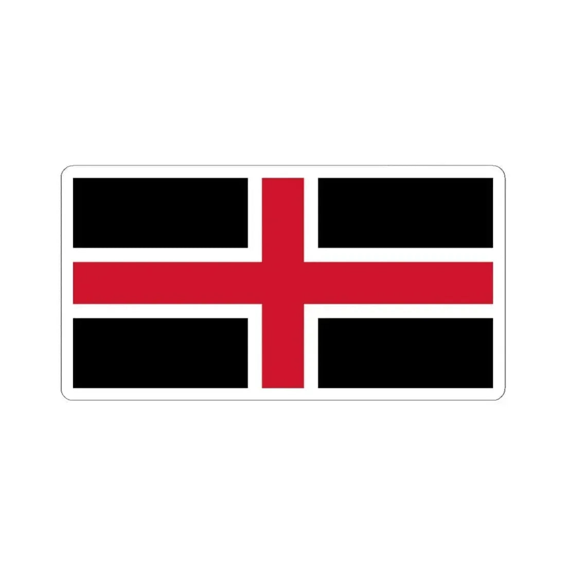 Flag of Durham UK - STICKER Vinyl Kiss-Cut Decal 4 Inch White - The Sticker Space