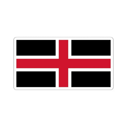 Flag of Durham UK - STICKER Vinyl Kiss-Cut Decal 4 Inch White - The Sticker Space