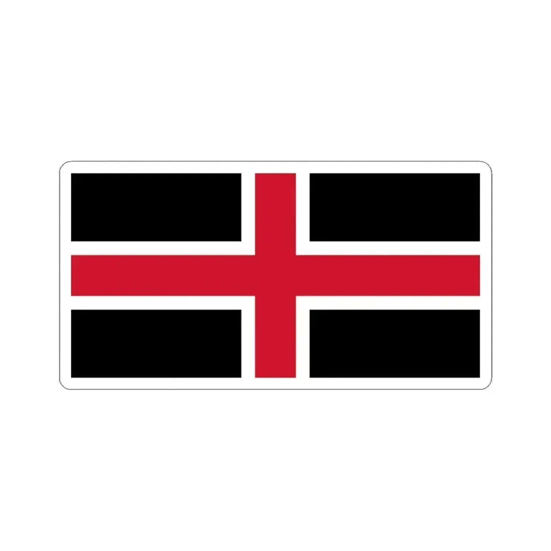 Flag of Durham UK - STICKER Vinyl Kiss-Cut Decal 6 Inch White - The Sticker Space