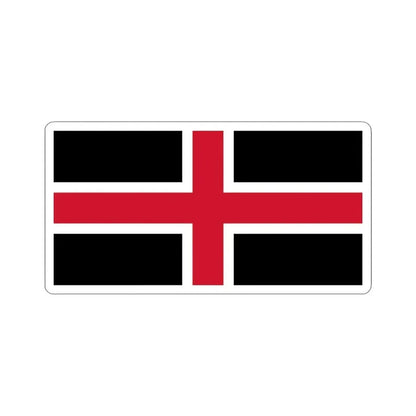 Flag of Durham UK - STICKER Vinyl Kiss-Cut Decal 6 Inch White - The Sticker Space