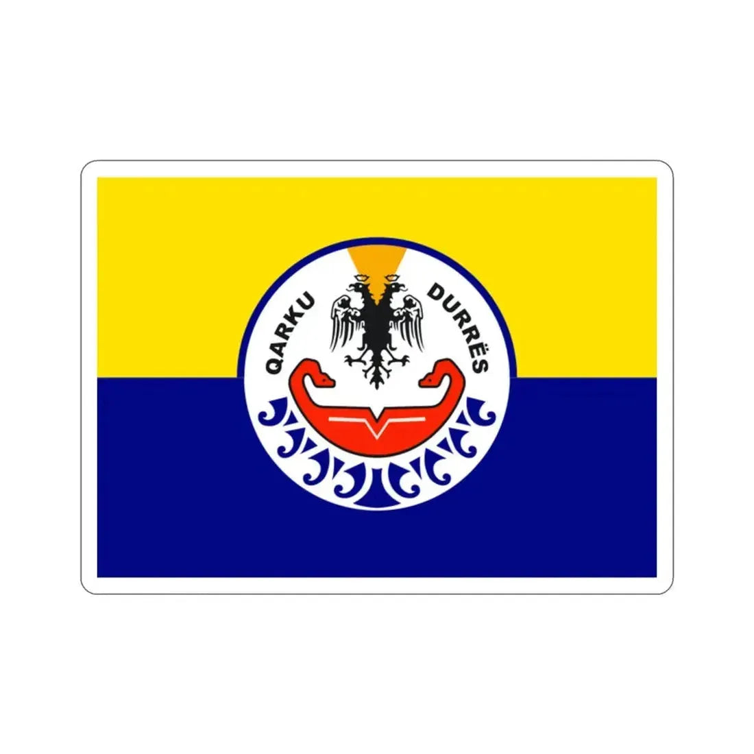 Flag of Durrës Albania STICKER Vinyl Die-Cut Decal 2 Inch - The Sticker Space