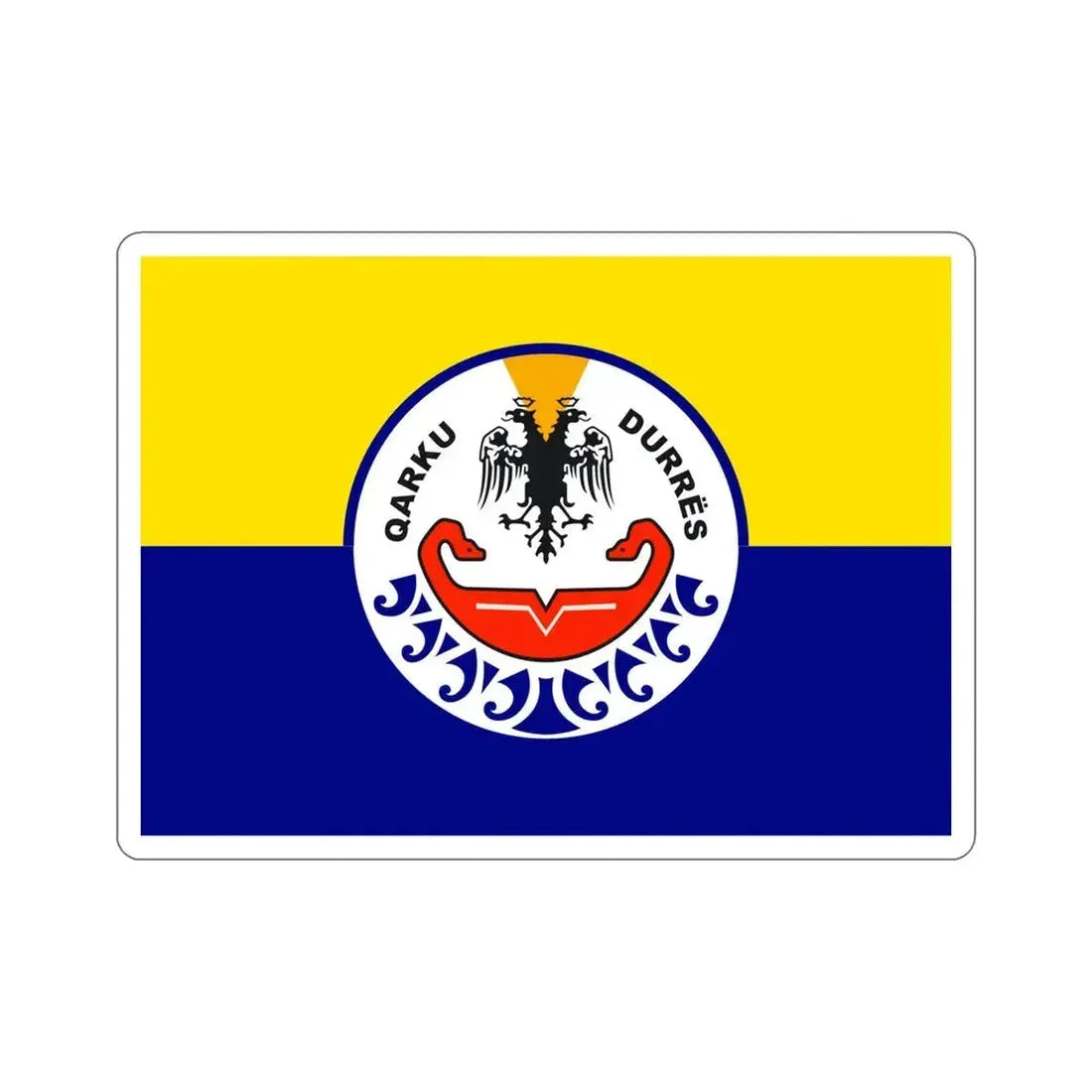 Flag of Durrës Albania STICKER Vinyl Die-Cut Decal 6 Inch - The Sticker Space