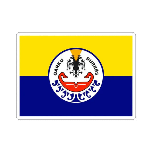 Flag of Durrës Albania STICKER Vinyl Die-Cut Decal 6 Inch - The Sticker Space