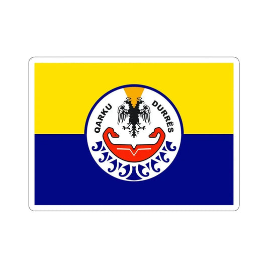 Flag of Durrës Albania STICKER Vinyl Die-Cut Decal 6 Inch - The Sticker Space