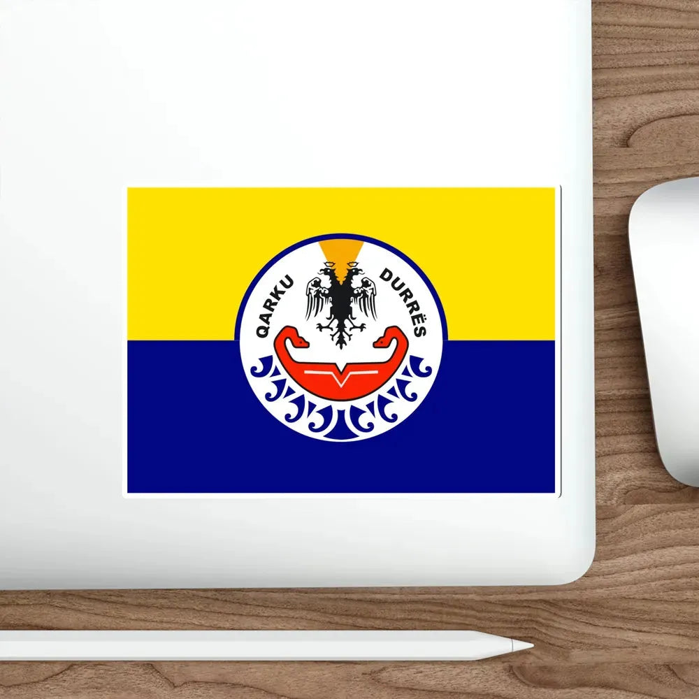Flag of Durrës Albania STICKER Vinyl Die-Cut Decal - The Sticker Space