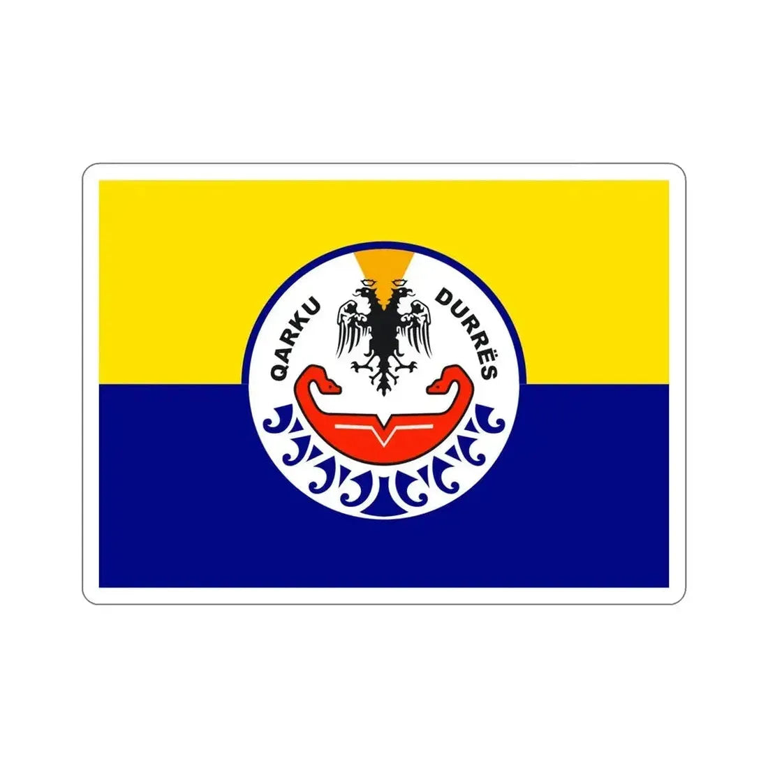 Flag of Durrës Albania STICKER Vinyl Die-Cut Decal - The Sticker Space