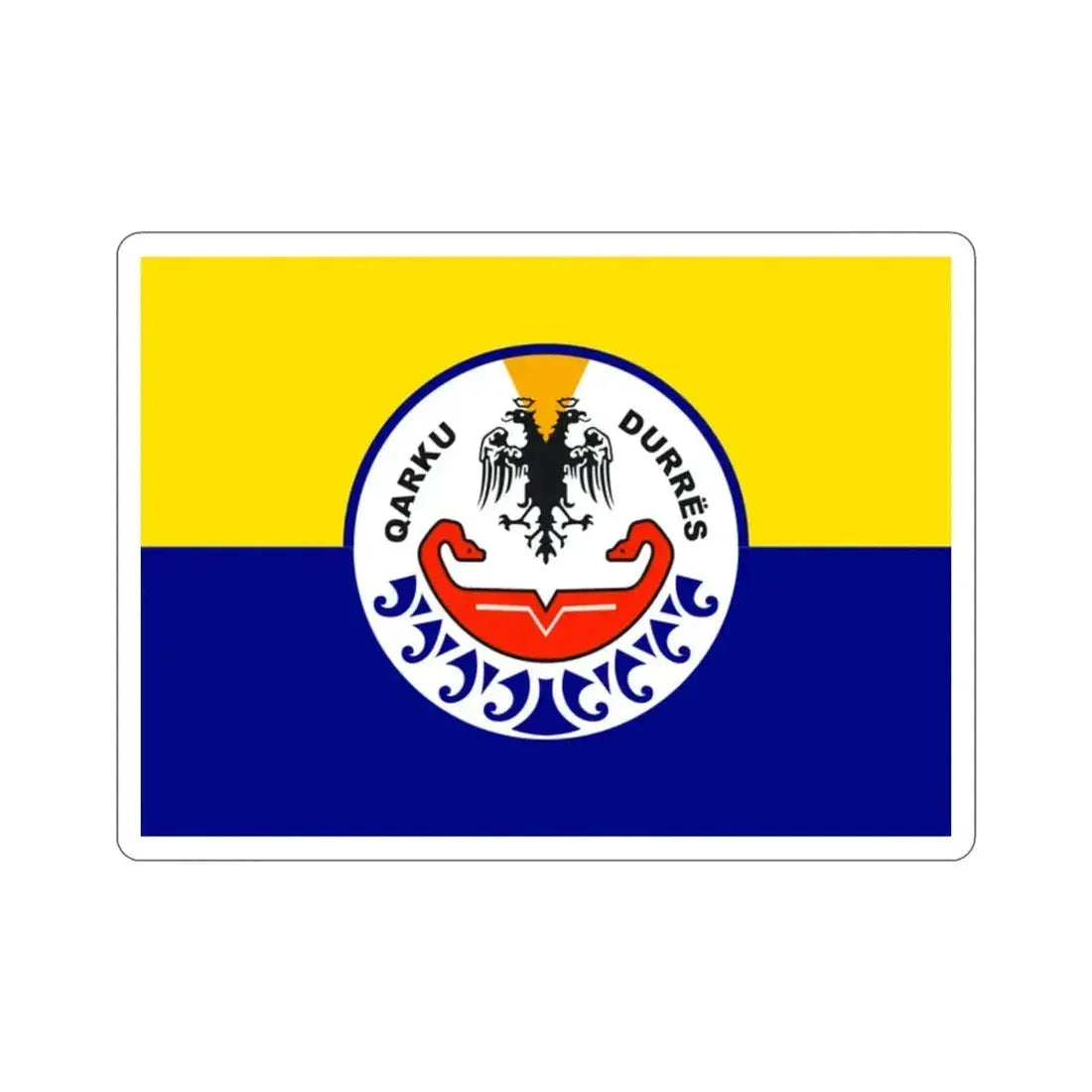 Flag of Durrës Albania STICKER Vinyl Die-Cut Decal - The Sticker Space
