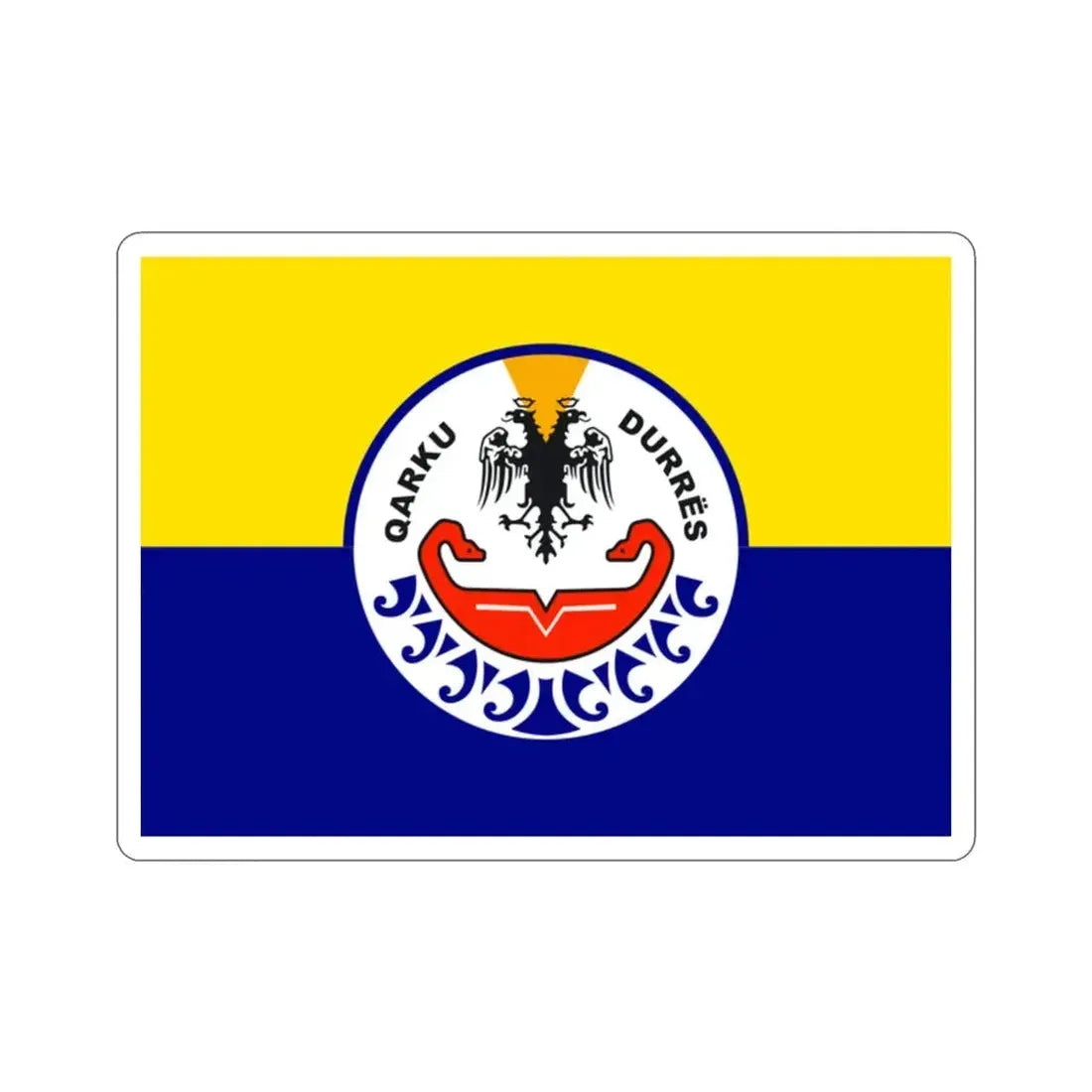 Flag of Durrës Albania STICKER Vinyl Die-Cut Decal - The Sticker Space