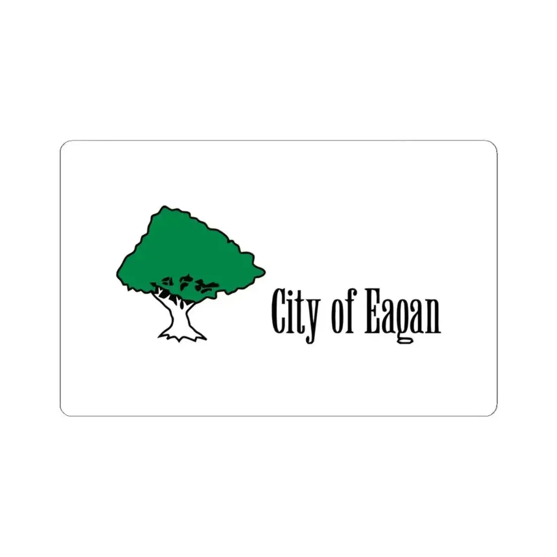 Flag of Eagan Minnesota (United States) STICKER Vinyl Kiss-Cut Decal 4 Inch White - The Sticker Space