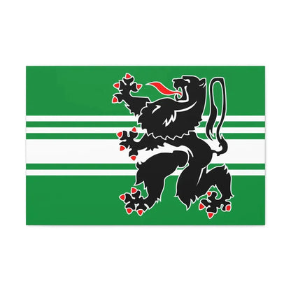 Flag of East Flanders Belgium - Canvas Wall Art 30" x 20" 1.25" - The Sticker Space